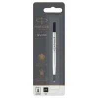 PARKER Recharge pour Stylo Roller pointe moyenne encre Noire. En blister.