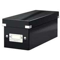 LEITZ Boîte de rangement CD Click&Store Office Noir - contenance de 22 boîtes standard ou 44 slim