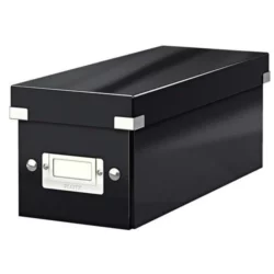 LEITZ Boîte de rangement CD Click&Store Office Noir - contenance de 22 boîtes standard ou 44 slim