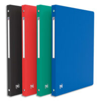 OXFORD Classeur Memphis 4 anneaux en polypropylène 5/10e. Dos 2cm, format A4. Coloris assortis tradition