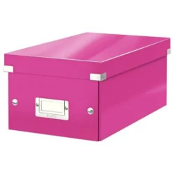 LEITZ Boîte de rangement pour DVD Click&Store coloris WOW Rose 60420023