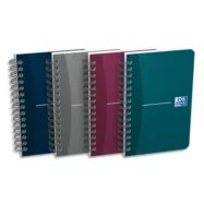 OXFORD Carnet spiralé Essentials 9x14, 100 pages 5x5. Couverture carte souple assortie