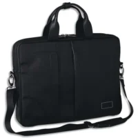 OBERTHUR Sacoche OREGON Simili-cuir 2 soufflets pour ordinateur 17''3 - Dimensions : 43 x 10 x 33 cm Noir