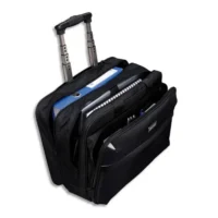 LIGHTPAK Pilot Case Trolley Noire en polyester compartiments + poches L43 x H34 x P20 cm