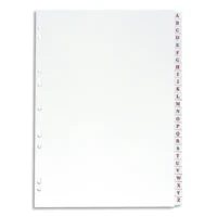 OXFORD Intercalaire alphabétique 26 positions en PVC 19/100e. Format A4. Coloris Blanc
