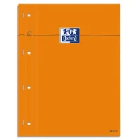 OXFORD Bloc agrafé cotés perforé, réglure pleine page 230x297 papier Blanc seyes