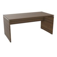 BUREAUX INDIVIDUELS Table de bureau rectangulaire Moka L. 160 x P. 80 cm décor noyer brun sur piétement pannea