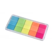 WONDAY Distributeur de 100 marques-pages 20 x 44 mm. Coloris classiques fluo assortis