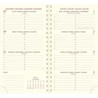 EXACOMPTA Semainier poche Eurotime 16S spiralé 1sem/2pages+ répertoire, 16x8,5cm couverture PVC assortie