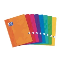 OXFORD Cahier COLORLIFE piqûre 140 pages grands carreaux Séyès 24x32cm. Couverture carte