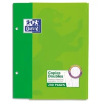 OXFORD Etui 200 copies doubles 90g perforées Blanches 17x22cm SEYES