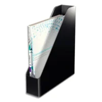 LEITZ Porte revues Dual Noir anthracite métallisé - Dimensions : H31,8 x P27,2 cm. Dos 7,3 cm