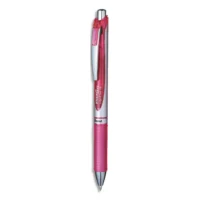 PENTEL Stylo à bille energel rétractable 0.7mm. Encre à pigment infalsifiable Rose.