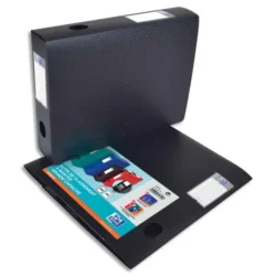 OXFORD Boîte classement non montée MEMPHIS PP 7/10e. Dos 6 cm. Coloris Noir