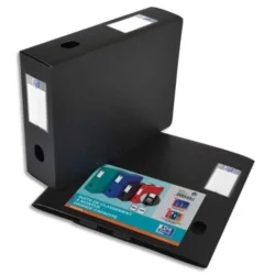 OXFORD Boîte classement non montée Memphis PP 7/10e. Dos 8 cm. Coloris Noir