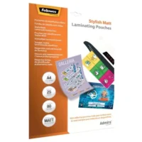 FELLOWES Pack de 25 pochettes A4 80 microns finition Mate 5602101
