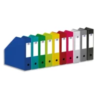 OXFORD Porte-revues en PVC soudé, dos de 10 cm 32x24cm, livré à plat. Coloris assortis 10 couleurs mode
