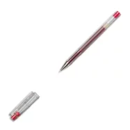 PILOT Stylo à bille pointe hi-tech extra-fine encre gel Rouge corps plastique avec capuchon G-TEC-C4