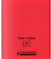 CONQUERANT CLASSIQUE Cahier à rabat 240 x 320 mm, rouge