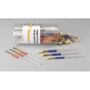 O OCLOR Lot de 36 pinceaux et brosses avec grip, 18 pinceaux n°8,10 et 12, 18 brosses n°8,10 et 12, 6