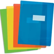 OXFORD Protège-cahier 17x22cm Strong Line cristal 15/100è + coins renforcés (30/100è). Coloris assortis