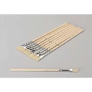 O COLOR Sachet de 10 pinceaux à colle en soie de porc n°2 - Longueur 17,1 cm