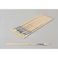 O COLOR Sachet de 10 pinceaux à colle en soie de porc n°2 - Longueur 17,1 cm