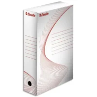 ESSELTE Lot de 5 boîtes archives Boxy dos de 8 cm. Coloris Blanc