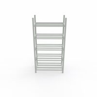 Rayonnage tubulaire Elément départ acier galvanisé H. 200 x L. 100 x P. 50 cm 5 tablettes