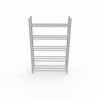 Rayonnage tubulaire Elément départ acier galvanisé H. 200 x L. 125 x P. 35 cm 5 tablettes