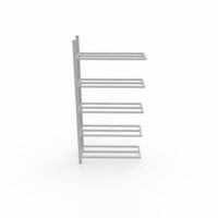 Rayonnage tubulaire Elément suivant acier galvanisé H. 200 x L. 100 x P. 35 cm 5 tablettes