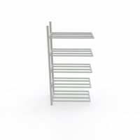 Rayonnage tubulaire Elément suivant acier galvanisé H. 200 x L. 100 x P. 50 cm 5 tablettes