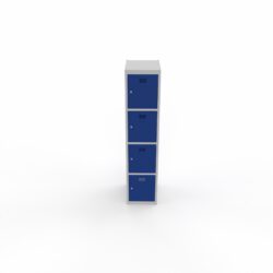 Vestiaire démontable 4 cases bleu élément départ gris