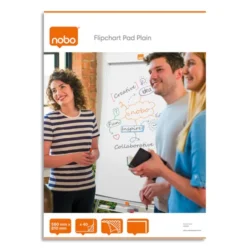 NOBO Recharge bloc papier pour chevalet, 40 feuilles, blanches unies