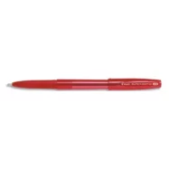 PILOT Stylo à bille Super Grip G à capuchon avec grip ergonomique, pointe extra-large rechargeable. Rouge