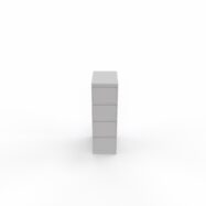 Classeur dossiers suspendus 4 tiroirs format A4 L 41,3 x P. 62,2 x H. 132,4 cm finition gris