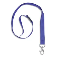 AVERY Boîte de 10 tours de cou avec mousqueton et clip de sécurité. Longueur 44 x largeur 1,5 cm. Bleu