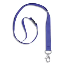 AVERY Boîte de 10 tours de cou avec mousqueton et clip de sécurité. Longueur 44 x largeur 1,5 cm. Bleu