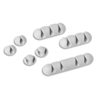 DURABLE Pack de 7 clips adhésifs pour câble CAVOLINE® CLIP MIX Gris 5041-10