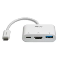 PNY Adaptat vidéo USB Type-C 3-en-1:HDMI,USB3,USB-C BLC A-TC-UA30HDTC-W01-RB