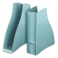 CEP Porte-revues Ellypse en polystyrène - Dimensions : H32,5 x P27,8 cm, Dos 8,3 cm Vert d'eau