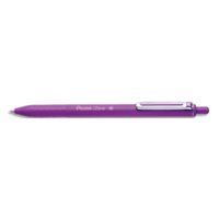 PENTEL Stylo bille iZee rétractable. Pointe 1 mm. Encre rechargeable Violet