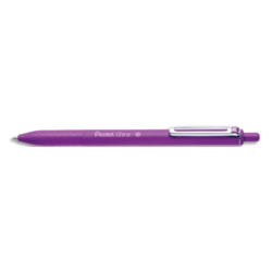 PENTEL Stylo bille iZee rétractable. Pointe 1 mm. Encre rechargeable Violet