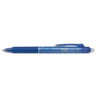 PILOT Roller FriXion Clicker pointe fine rétractable 0,5 mm. Encre thermosensible effaçable Bleue