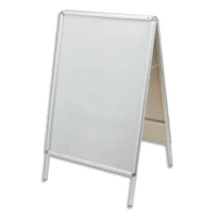 NOBO Chevalet porte-affiche clipsable, aluminium, anti-reflet en PVC, format A0, 1902204