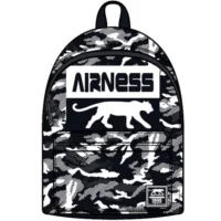 OXFORD Sac Borne Souple AIRNESS LIBERTY 1 cpt polyester 30x40x14 cm. Décor sérigraphié Noir et Blanc