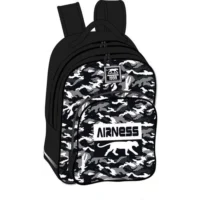 OXFORD Sac Borne AIRNESS LIBERTY 2 cmpts polyester. 33x46x18 cm. Décor sérigraphié, coloris Noir et Blanc