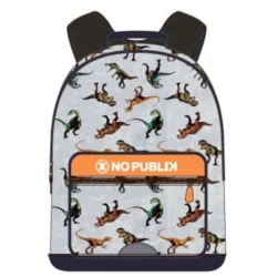 OXFORD Sac Borne NO PUBLIK DINOSAURE 2 Compartiments 33x41x16 cm. Décor sérigraphié, coloris assortis.