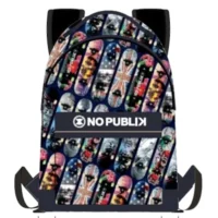 OXFORD Sac Borne Souple NO PUBLIK SKATE 1 compartiment 29x43x14 cm. Décor sérigraphié, coloris assortis.