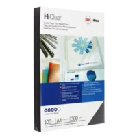 GBC Boîte de 100 Couvertures HiClear A4, 300 microns, transparents CE013080E